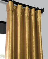 Half Price Drapes Golden Spice Faux Silk Taffeta Blackout Curtain