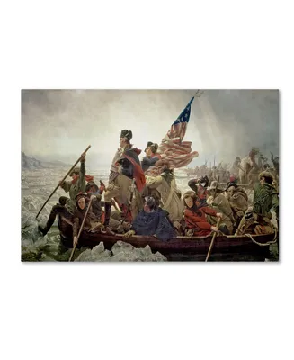 Emanuel Leutze 'Washington Crossing Delaware River in 1776' Canvas Art - 32" x 18"