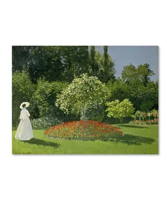 Claude Monet 'Jeanne Marie Lecadre in the Garden' Canvas Art - 47" x 35"