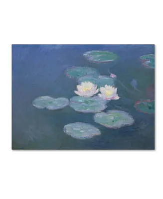 Claude Monet 'Waterlilies Evening' Canvas Art - 47" x 35"