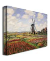 Claude Monet 'Tulip Fields in Holland, 1886' Canvas Art - 19" x 14"