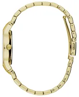 Caravelle Designed by Bulova Women's Diamond-Accent Gold-Tone Stainless Steel Bracelet Watch 30mm