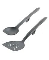 Rachael Ray Tools and Gadgets Lazy Flexi Turner Scraping Spoon Set, Teal