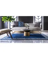 Bayshore Home Anzu Anz2 Navy Blue 8' x 11' 4" Area Rug