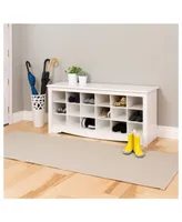 Prepac 18 Pair Shoe Storage Cubby Bench