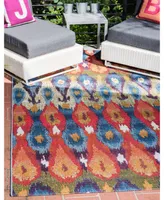 Bayshore Home Outdoor Pashio Pas9 Multi 5' 3" x 8' Area Rug