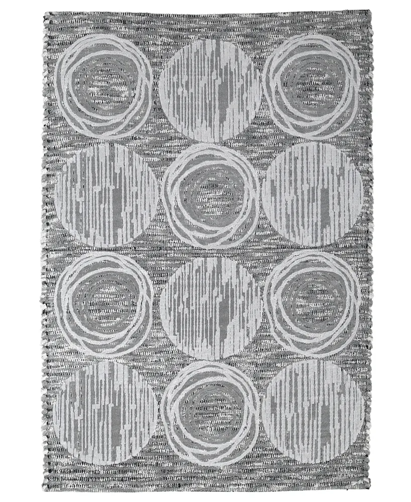 Avanti Galaxy Circle Shimmering Metallic Cotton Bath Rug, 20" x 30"