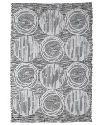 Avanti Galaxy Circle Shimmering Metallic Cotton Bath Rug, 20" x 30"