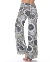 White Mark Circle Print Palazzo Pants