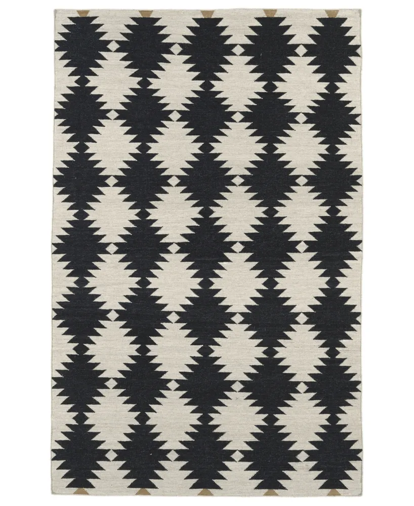 Kaleen Nomad NOM02-02 Black 3'6" x 5'6" Area Rug