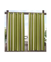 Exclusive Home Canopy Stripe Indoor/Outdoor Grommet Top Curtain Panel Pair, 54" x 96"