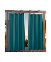 Nicole Miller Canvas Indoor/Outdoor Grommet Top 54" X 96" Curtain Panel Pair
