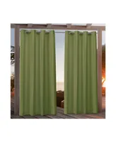 Nicole Miller Canvas Indoor/Outdoor Grommet Top 54" X 96" Curtain Panel Pair