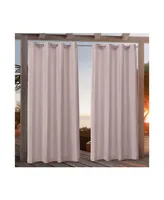 Nicole Miller Canvas Indoor/Outdoor Grommet Top 54" X 108" Curtain Panel Pair