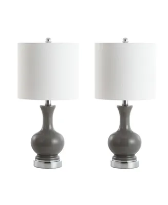 Jonathan Y Cox 22" Metal/Glass Led Table Lamp - Set of 2