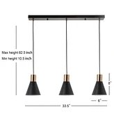 Jonathan Y Apollo 33.5" 3-Light Adjustable Modern Metal Led Pendant