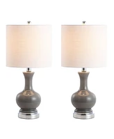 Jonathan Y Cox 22" Metal/Glass Led Table Lamp - Set of 2