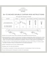 Exclusive Home Prism Double Curtain Rod and Finial Set, 36"-72"