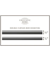 Exclusive Home Topper Double Curtain Rod and Finial Set, 36"-72"