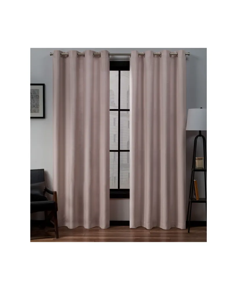 Exclusive Home Loha Linen Grommet Top Window Curtain Panel Pair