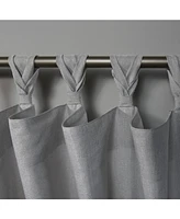 Exclusive Home Loha Linen Braided Tab Top Curtain Panel Pair, 54" x 96"