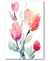 Courtside Market Tulips Study Ii 12" x 18" Gallery-Wrapped Canvas Wall Art