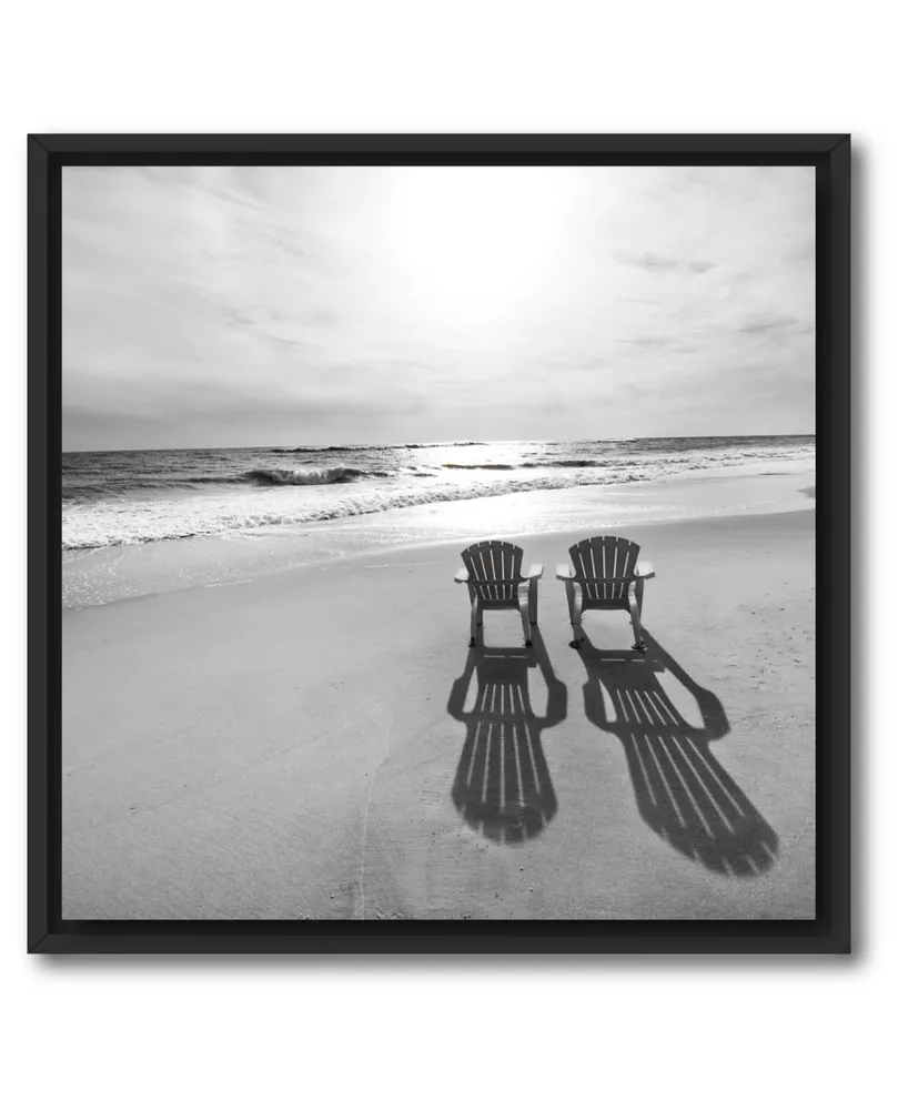 Courtside Market Beach I 16" x 16" Framed and Matted Art