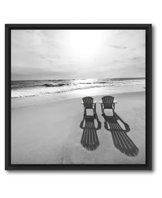 Courtside Market Beach I 16" x 16" Framed and Matted Art