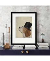 Courtside Market Beagle Formal Hound Hat Framed Matted Art Collection