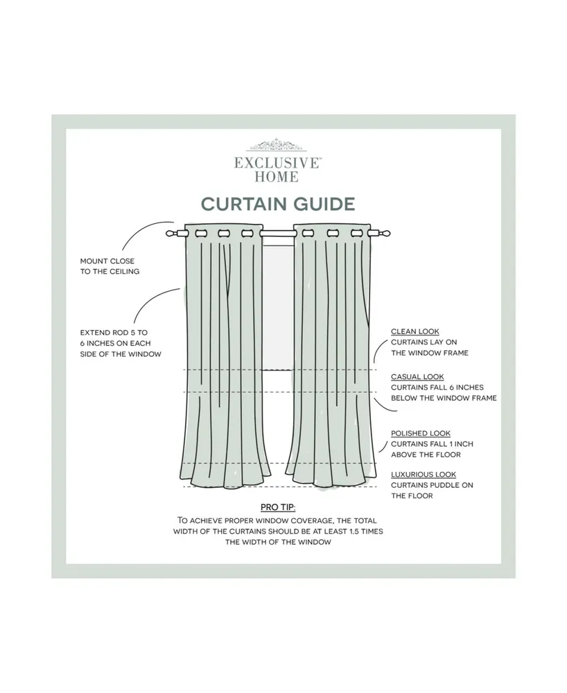 Exclusive Home Loha Linen Grommet Top Window Curtain Panel Pair, 54" x 84"