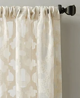 Yvette 52" x 63" Trellis Jacquard Sheer Curtain Panel