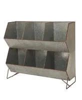 Glitzhome Farmhouse Galvanized Storage Shelf