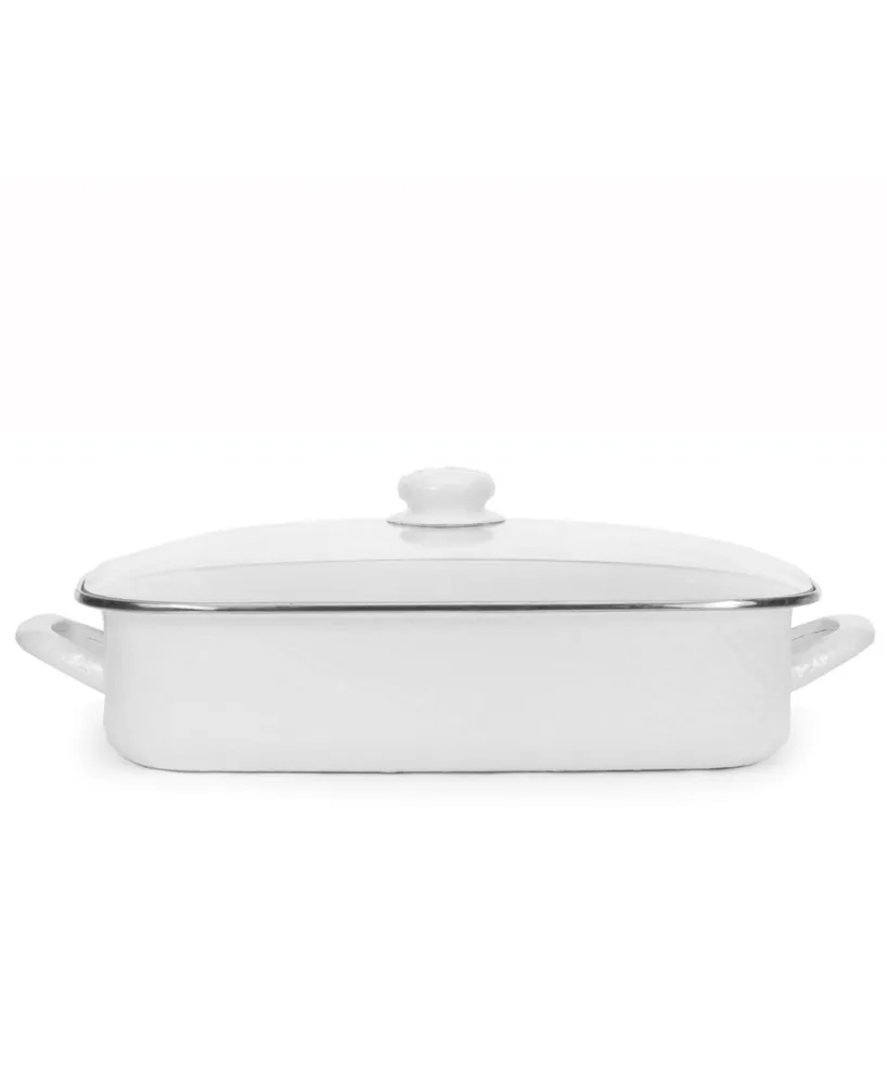 Golden Rabbit Swirl Enamel Roasting Pan