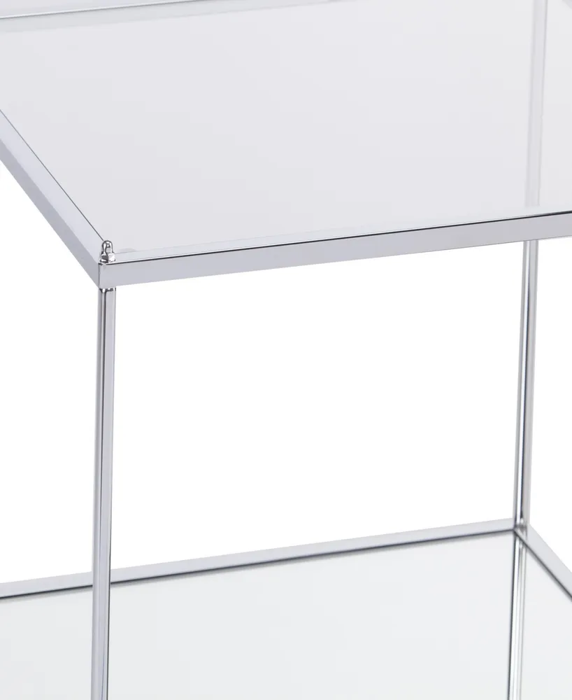 Ashe Glam Mirrored End Table