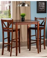 Inglewood 3-Piece High Table with 2 Bar V-Back Stools