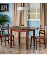 Pulman 3-Piece Set Extension Table with 2 Ladder Back Chairs