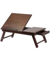 Winsome Alden Lap Desk, Flip Top with Drawer, Foldable Legs