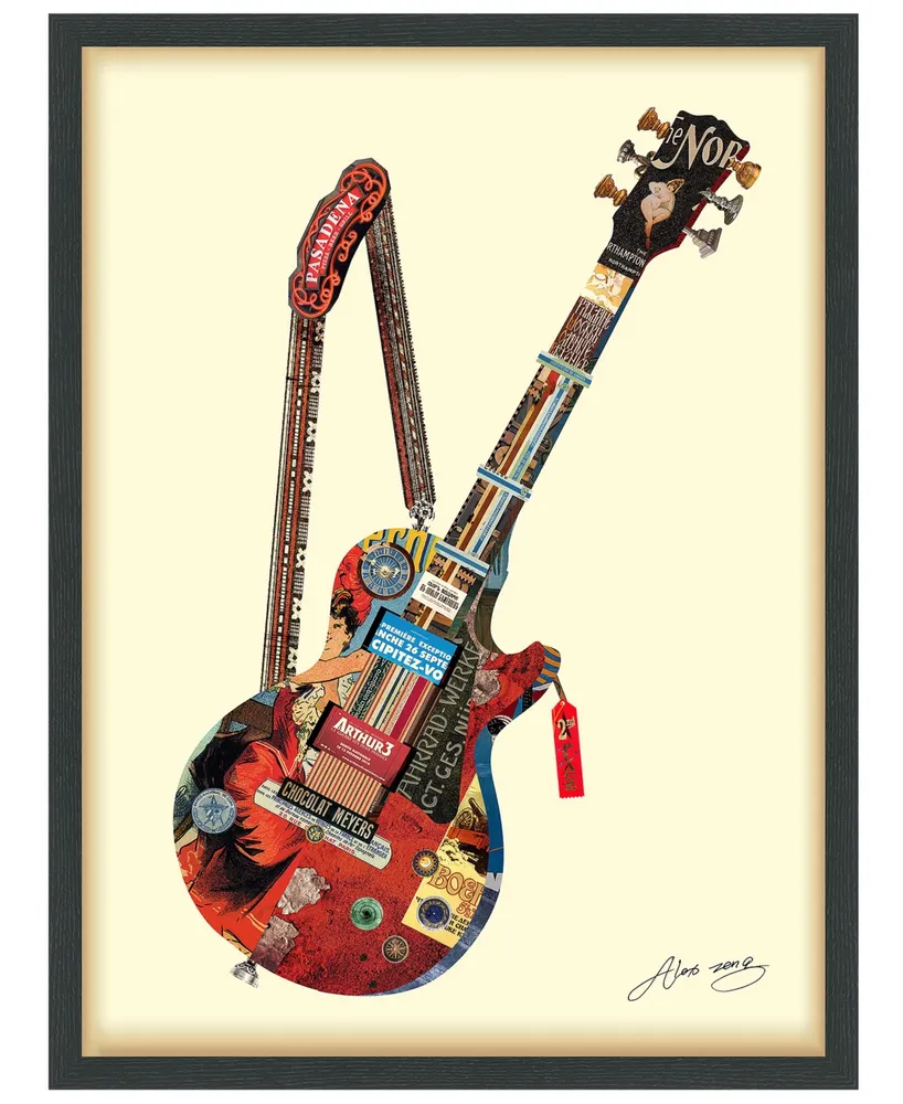 Empire Art Direct 'Electric Guitar' Dimensional Collage Wall Art - 25" x 33''