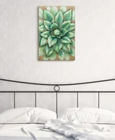 Empire Art Direct 'Succulent 2' Mixed Media Iron Hand Painted Dimensional Wall Sculpture - 24" x 16"