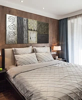 Empire Art Direct Stacked 2 Textured Metallic Hand Painted Wall Art by Martin Edwards, 30" x 60" x 2"