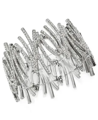 I.n.c. International Concepts Crystal Zig-Zag Stretch Bracelet, Created for Macy's