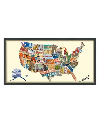 Empire Art Direct 'Across America' Dimensional Collage Wall Art - 25'' x 48''