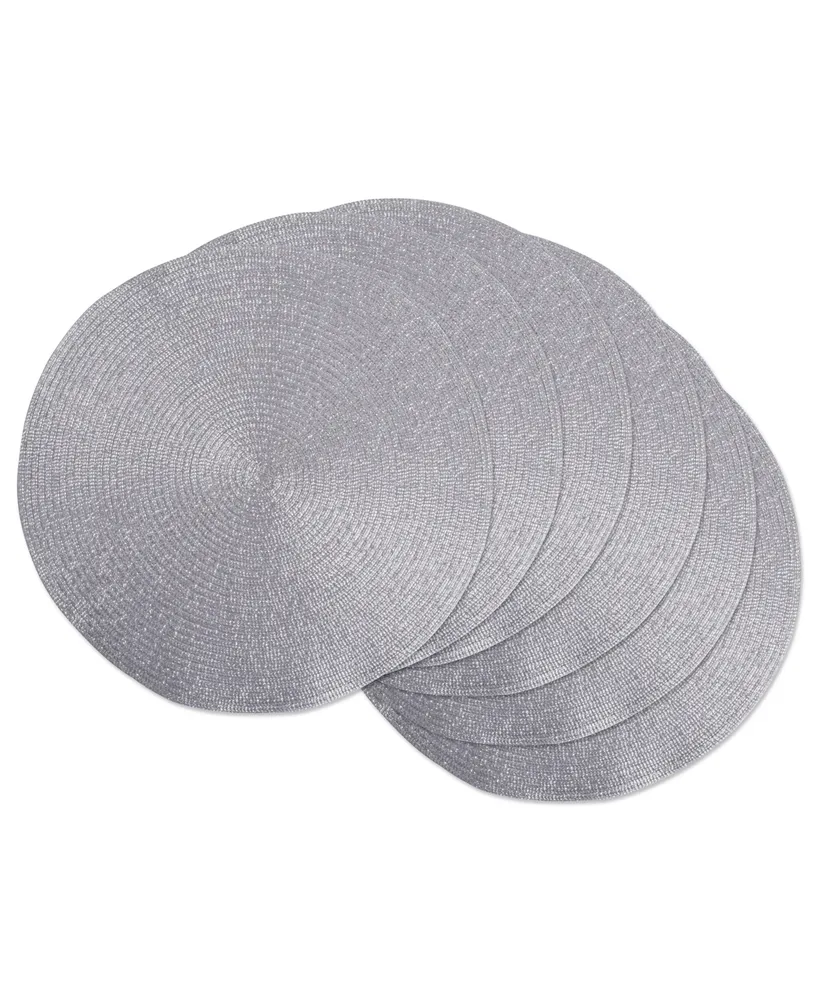 Metallic Round Woven Placemat, Set of 6