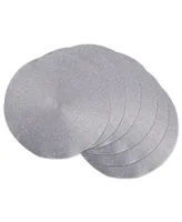 Metallic Round Woven Placemat, Set of 6