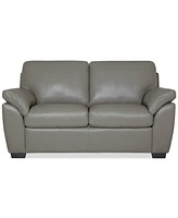 Lothan 64" Leather Loveseat, Created for Macy's