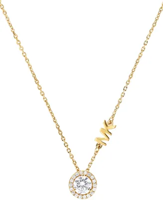 Michael Kors Sterling Silver Cubic Zirconia Pendant Necklace