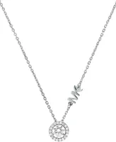 Michael Kors Sterling Silver Cubic Zirconia Pendant Necklace