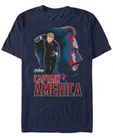 Marvel Men's Avengers Infinity War Captain America Pop Art Posed Profile Short Sleeve T-Shirt
