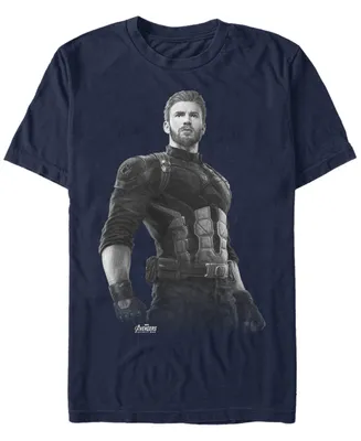 Marvel Men's Avengers Infinity War Captain America String Stare Short Sleeve T-Shirt