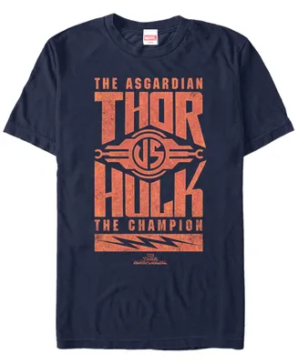 Marvel Men's Thor Ragnarok The Asgardian Vs. Hulk Short Sleeve T-Shirt